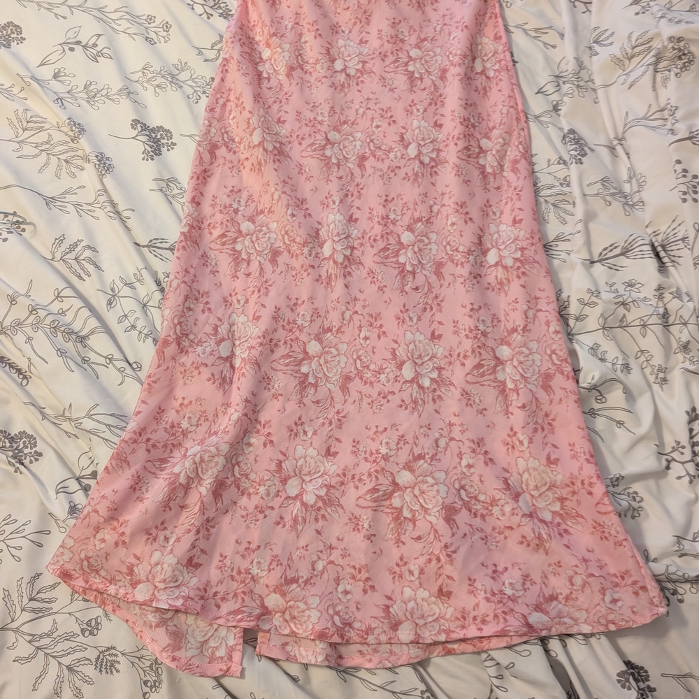 Floral Pink Maxi Skirt